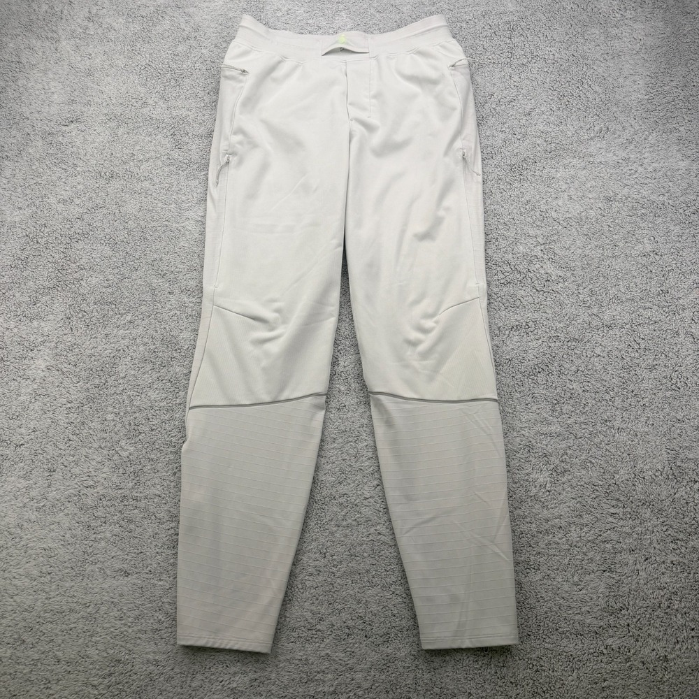 Lululemon Fast Free Running Pant Men Small Gray Tapered Ankle Zip Pocket Stretch
